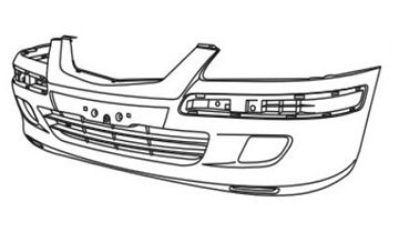 Бампер передний МАЗДА 626 с 2001г - * MZ04075BA